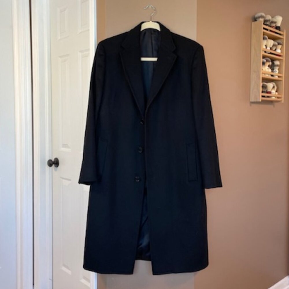 Hart Marx Schaffner Overcoat 42 Long
